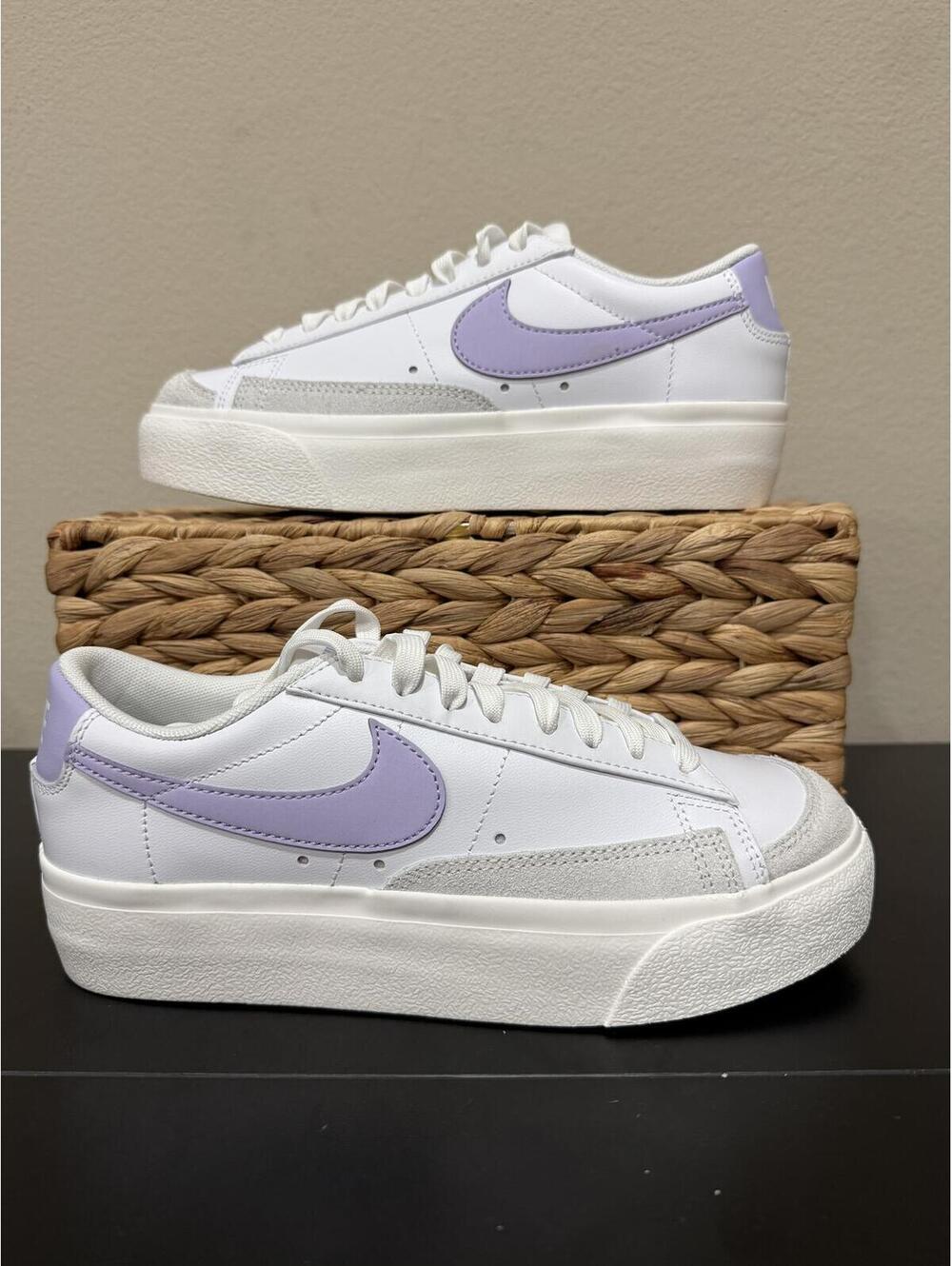 Size 7 - Nike Women’s Blazer Low Platform “White Lilac Bloom”